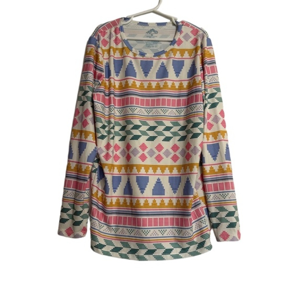 Thereabouts Shirt girls 16‎ Multicolor Long Sleeve Geometric Crew Neck